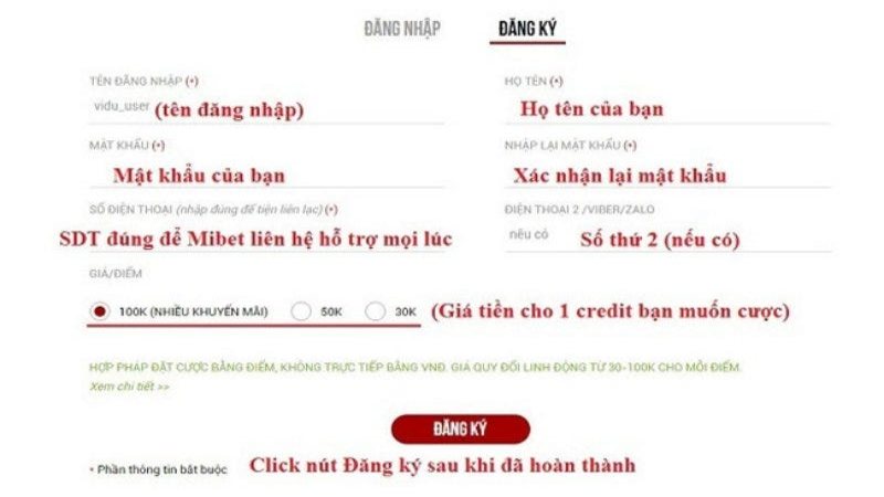 dang ky mibet 2 Hướng dẫn đăng ký tài khoản Mibet được trình bày dễ hiểu